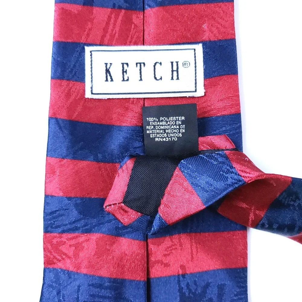 Ketch Striped Polyester Men Necktie 57x3.75 - NWOT
